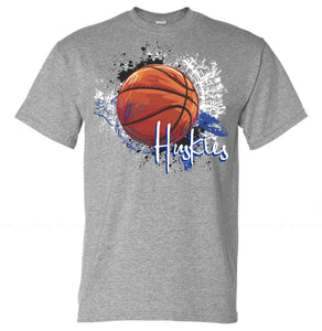 Harrison Central Huskies Basketball Splatter