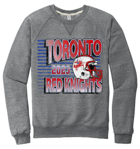 Toronto Football 2023 Jerzees Snow Heather French Terry Raglan Crew