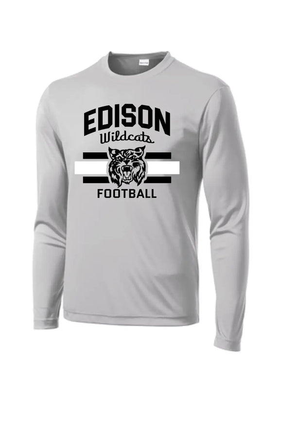 Edison Wildcats with Custom Text Long Sleeve PosiCharge Competitor Tee