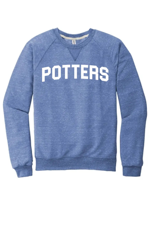 East Liverpool Potters Jerzees Snow Heather French Terry Raglan Crew