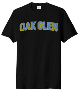 Oak Glen Distressed Letters Tri-Blend Tee