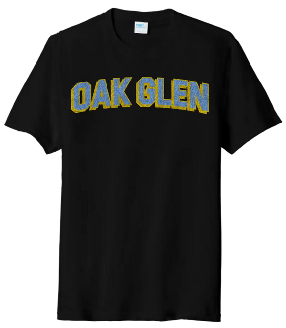 Oak Glen Distressed Letters Tri-Blend Tee