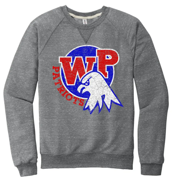 Wheeling Park Logo Jerzees Snow Heather French Terry Raglan Crew