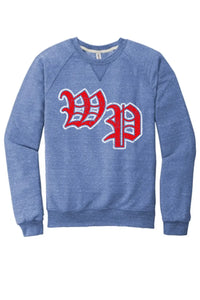 Wheeling Park WP Old English Jerzees Snow Heather French Terry Raglan Crew