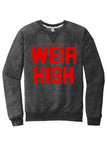 Weir High Jerzees Snow Heather French Terry Raglan Crew