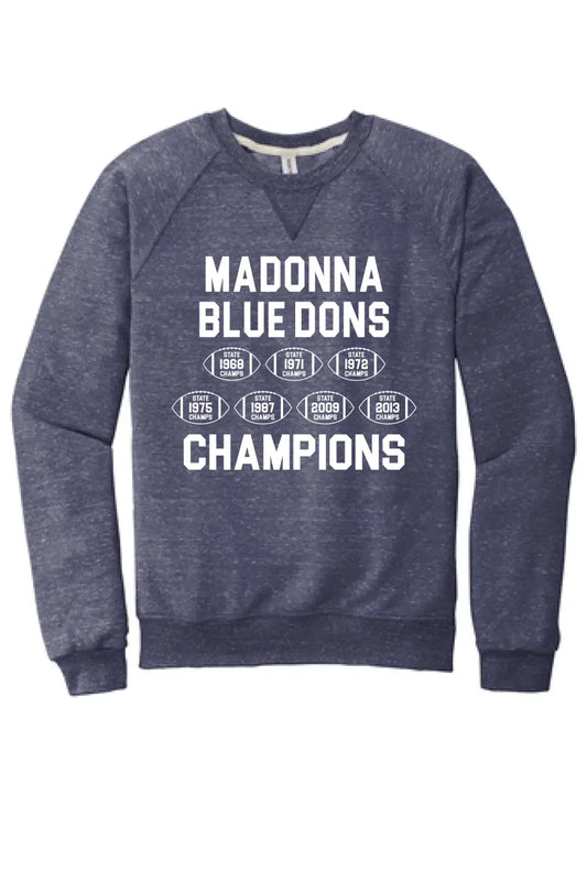 Weirton Madonna Champions Jerzees Snow Heather French Terry Raglan Crew
