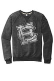 Harrison Central Faded HC White Jerzees Snow Heather French Terry Raglan Crew