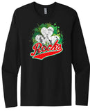 Barnesville Splatter Rocks Next Level Cotton Long Sleeve Tee