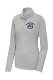 Bridgeport Bulldogs Embroidery Ladies PosiCharge Tri-Blend Wicking 1/4-Zip Pullover