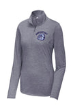 Bridgeport Bulldogs Embroidery Ladies PosiCharge Tri-Blend Wicking 1/4-Zip Pullover