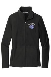 Bridgeport Bulldogs Embroidery on Black Ladies Accord Microfleece Jacket