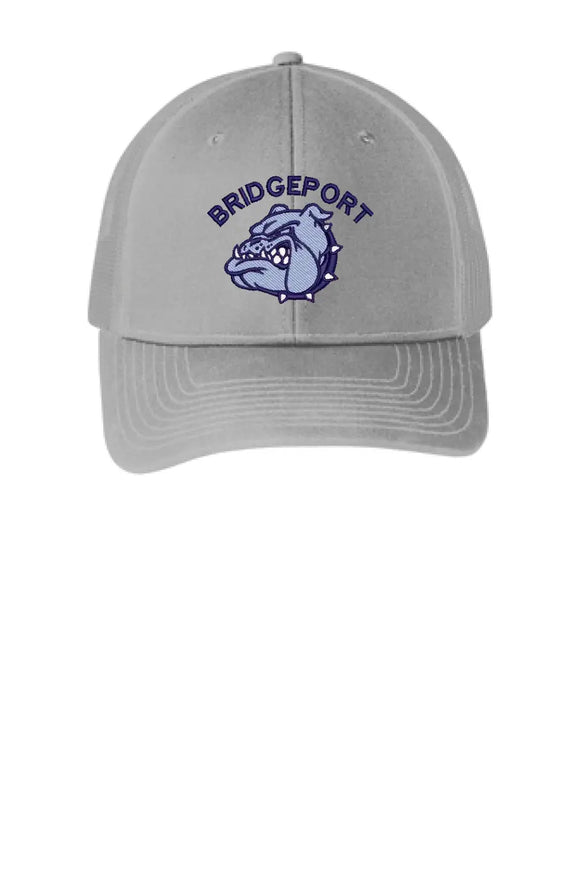 Bridgeport Bulldogs Embroidery on Grey Snapback Trucker Cap