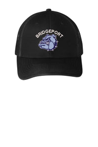 Bridgeport Bulldogs Embroidery on Black Snapback Trucker Cap