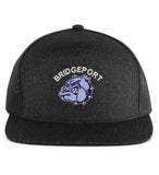 Bridgeport Bulldogs Embroidery on Black 6-Panel Arch Trucker Snapback Cap