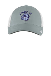 Bridgeport Bulldogs Embroidery on Grey Nike Dri-Fit Mesh Back Cap