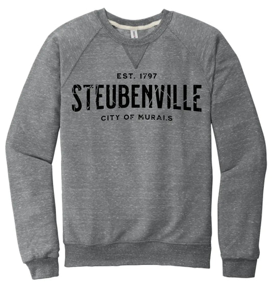 I'm From Steubenville Snow Heather French Terry Raglan Crew