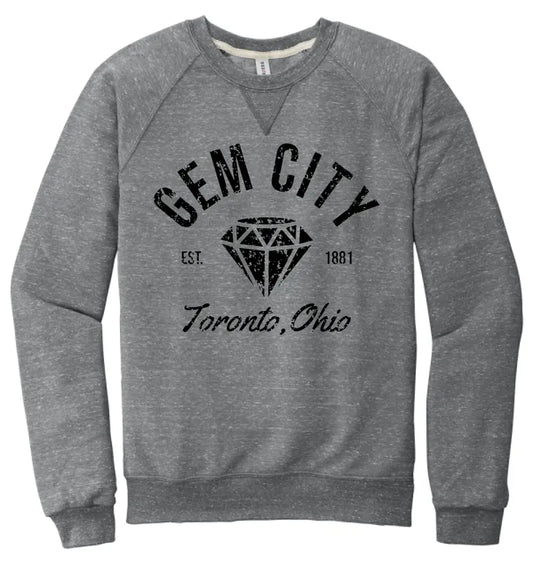 I'm From Toronto Snow Heather French Terry Raglan Crew