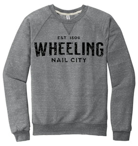 I'm From Wheeling Snow Heather French Terry Raglan Crew