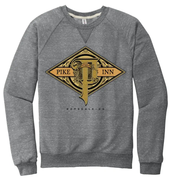 Restaurants- The Pike Inn Snow Heather French Terry Raglan Crew