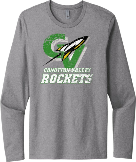 Conotton Valley Logo Next Level Cotton Long Sleeve Tee
